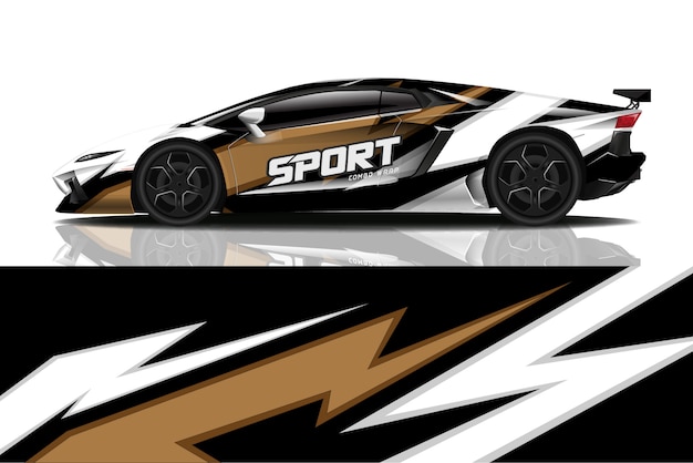 calcomanía de coche deportivo