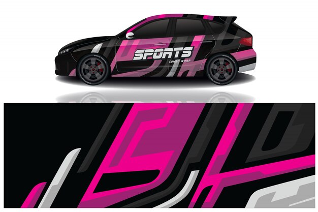 calcomanía de coche deportivo