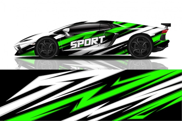 calcomanía de coche deportivo