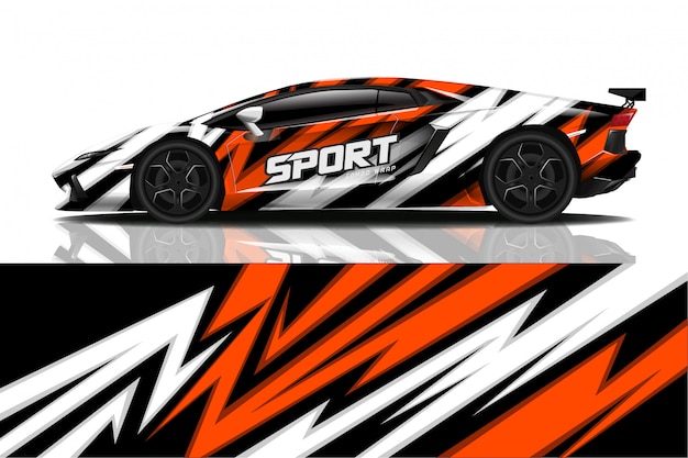 calcomanía de coche deportivo