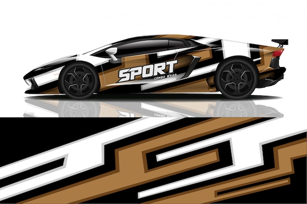 calcomanía de coche deportivo