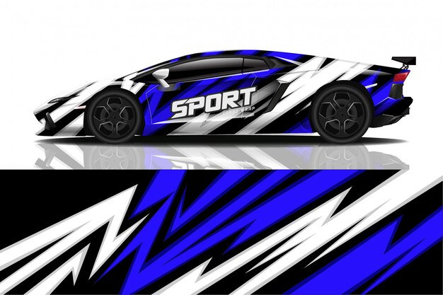 calcomanía de coche deportivo