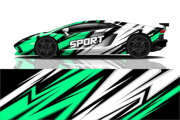 calcomanía de coche deportivo