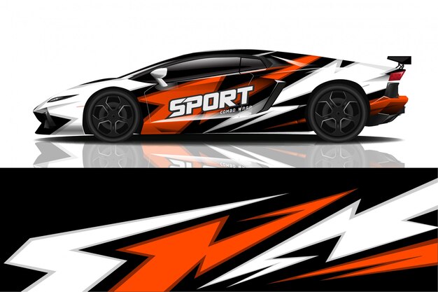 calcomanía de coche deportivo