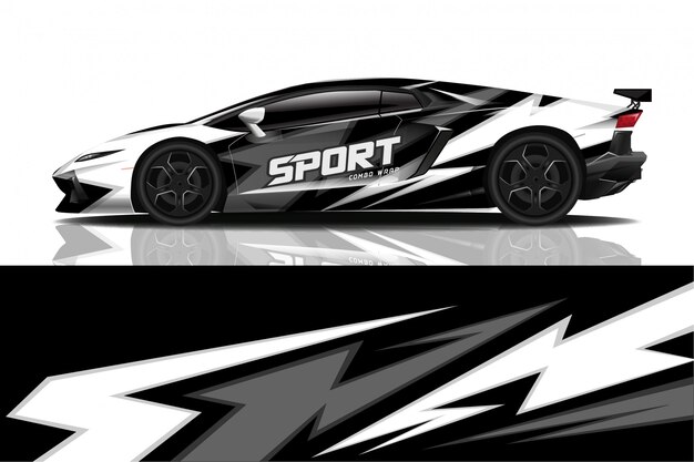 calcomanía de coche deportivo