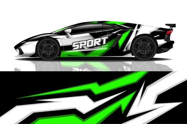 calcomanía de coche deportivo