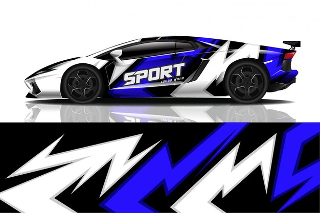 calcomanía de coche deportivo