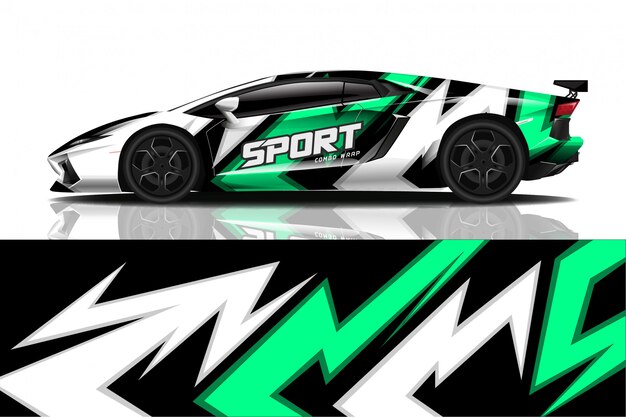 calcomanía de coche deportivo