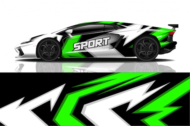 calcomanía de coche deportivo