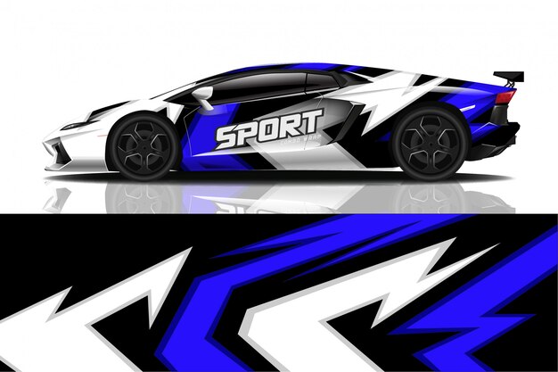 calcomanía de coche deportivo