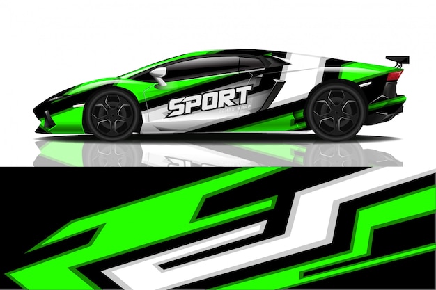 calcomanía de coche deportivo