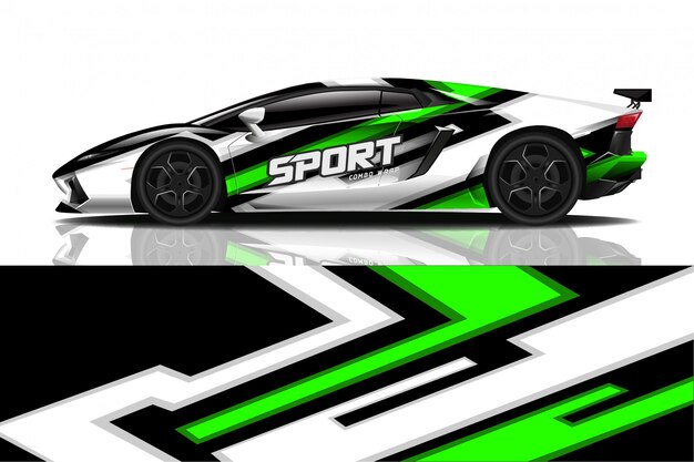 calcomanía de coche deportivo