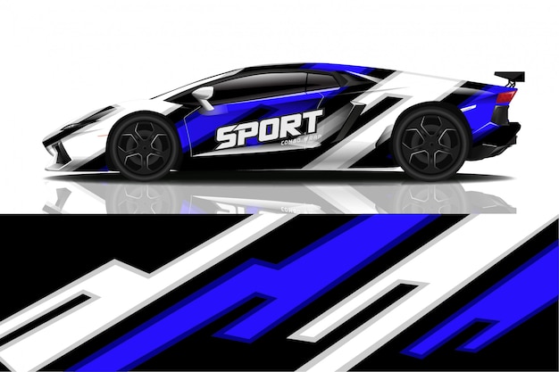 calcomanía de coche deportivo