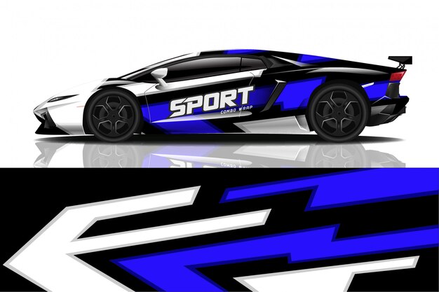 calcomanía de coche deportivo