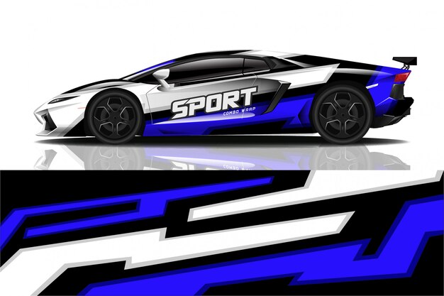 calcomanía de coche deportivo