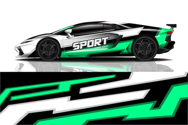 calcomanía de coche deportivo