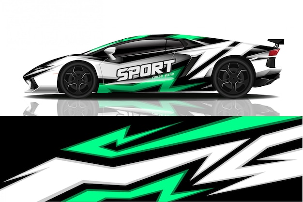calcomanía de coche deportivo