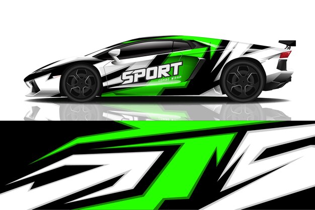 calcomanía de coche deportivo