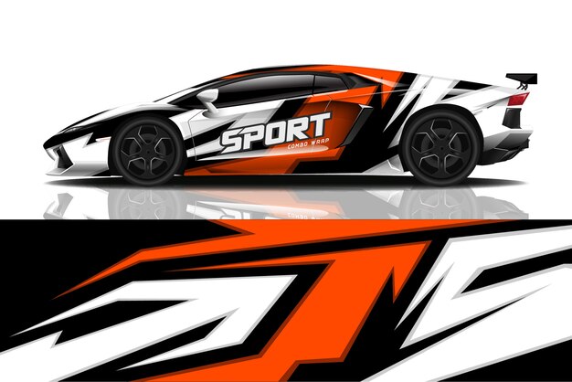 calcomanía de coche deportivo