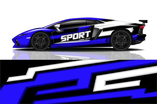 calcomanía de coche deportivo