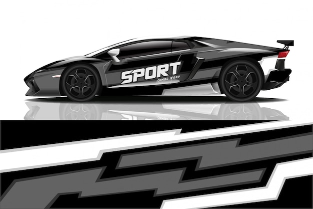 calcomanía de coche deportivo