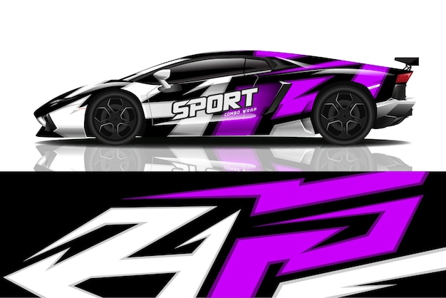 calcomanía de coche deportivo
