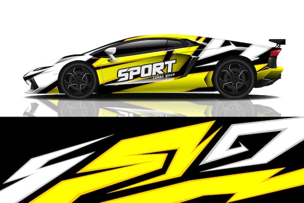 calcomanía de coche deportivo