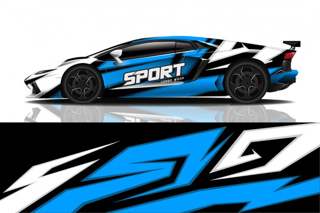 calcomanía de coche deportivo