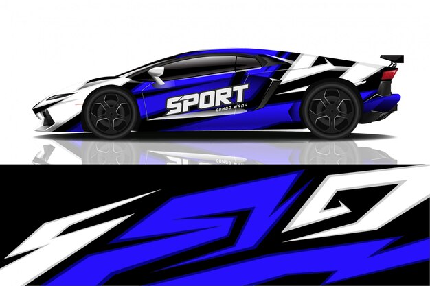 calcomanía de coche deportivo