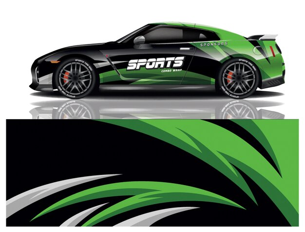 calcomanía de coche deportivo