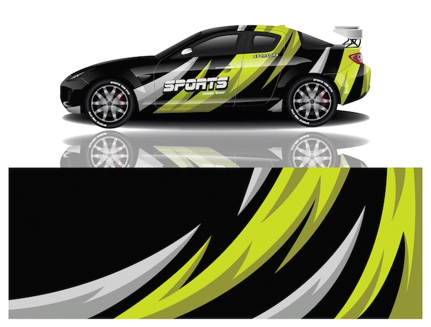 calcomanía de coche deportivo