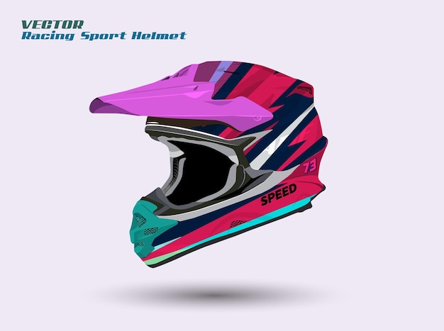 Calcomanía de envoltura de casco Racing Sport y diseño de calcomanía de vinilo para autos deportivos y motocicletas.