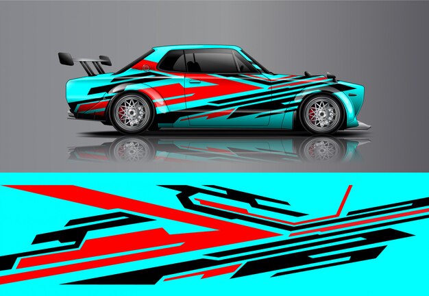 Calcomanía de envoltura de coche de carreras, kit para envolver todos los vehículos