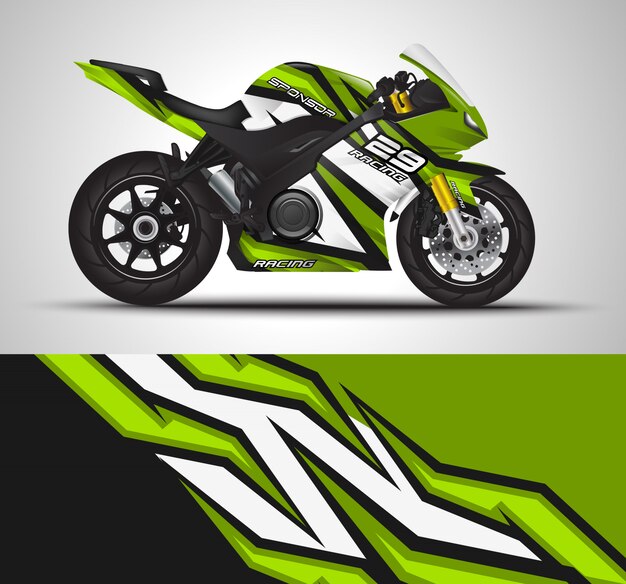 Calcomanía de envoltura de motocicleta y pegatina de vinilo