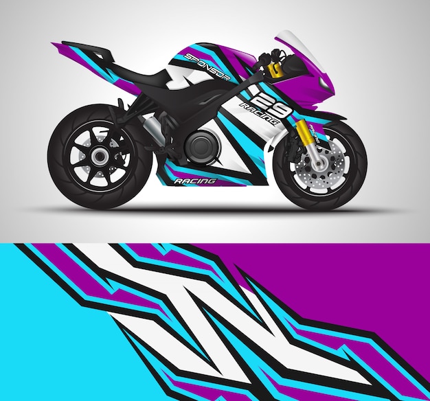 Calcomanía de envoltura de motocicleta y pegatina de vinilo