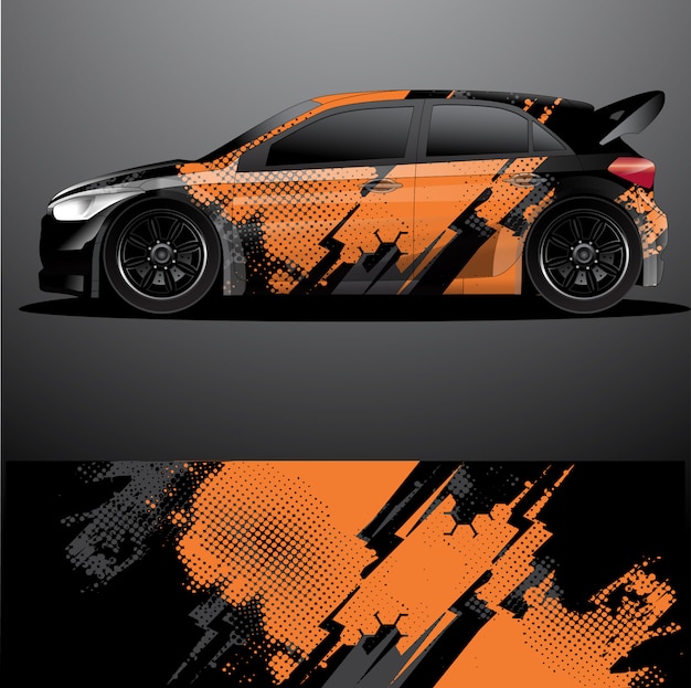 calcomanía gráfica de rally car