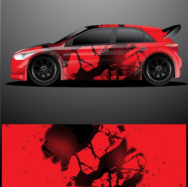 calcomanía gráfica de rally car
