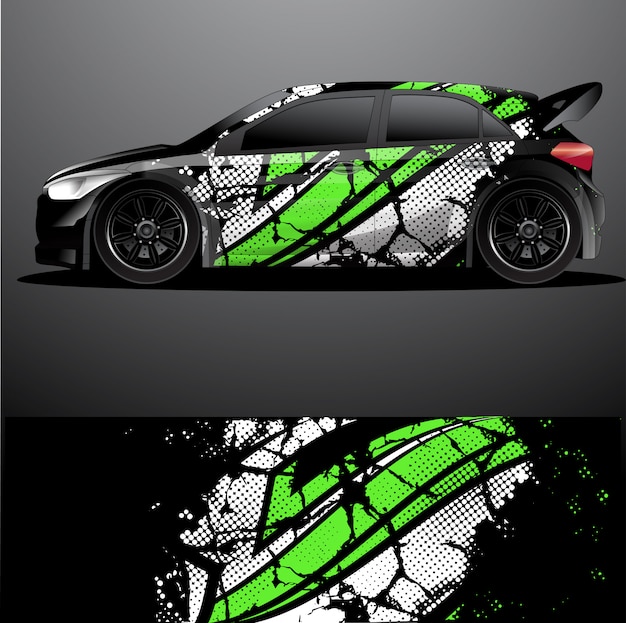 calcomanía gráfica de rally car
