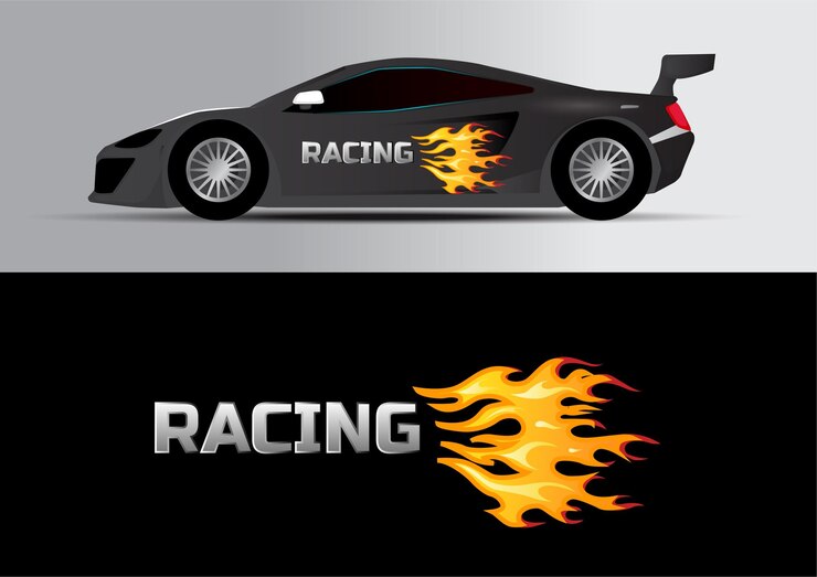 Calcomanías para autos deportivos rayas Pegatinas para tuning de autos rayas de carreras de velocidad Marcas rojas para el transporte 76