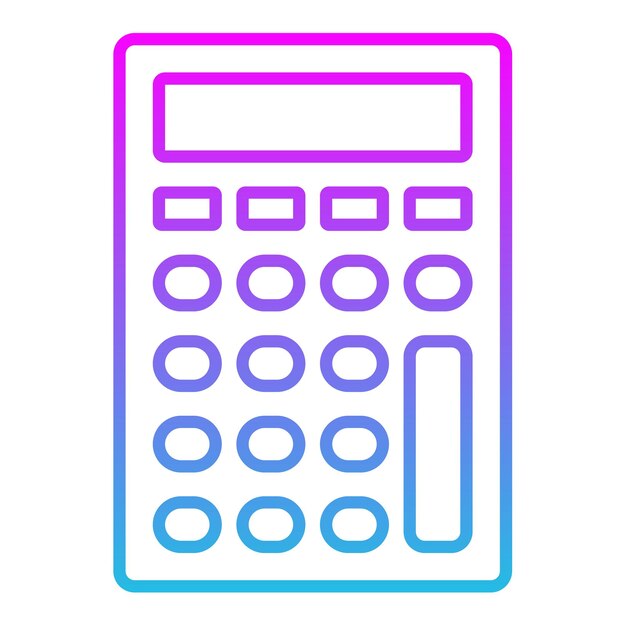 una calculadora colorida con un fondo azul y rosa