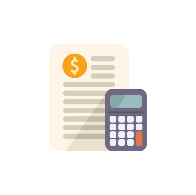 La calculadora está calculando los costos de una factura con un símbolo de dólar