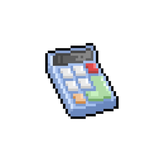 calculadora en estilo pixel art