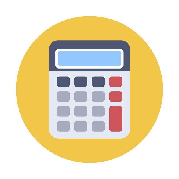 calculadora en el estilo de vector plano