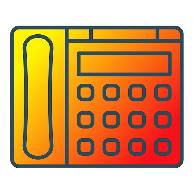 Vector una calculadora con un fondo rojo y naranja
