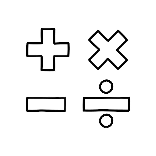 Calculadora icono dibujado a mano ilustración vectorial