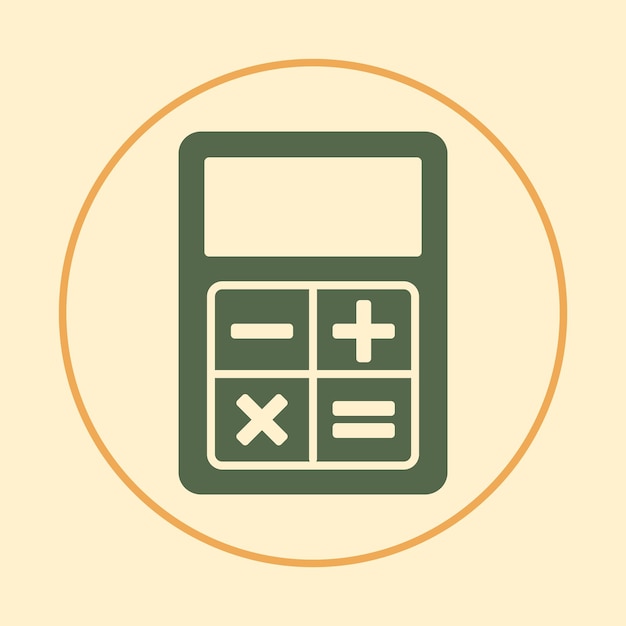 Calculadora icono de moda informado ilustración vectorial abstracta obras de arte coloridas diseño hermoso