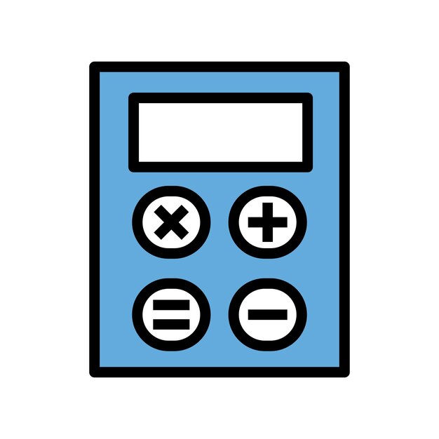 Calculadora icono vector ilustración diseño plantilla estilo plano
