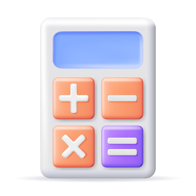 Calculadora moderna 3D aislada