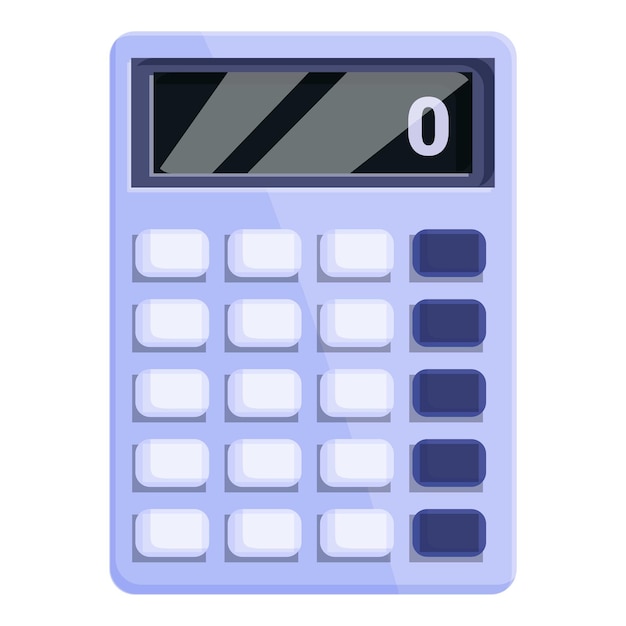 Calculadora moderna que muestra el icono del resultado cero