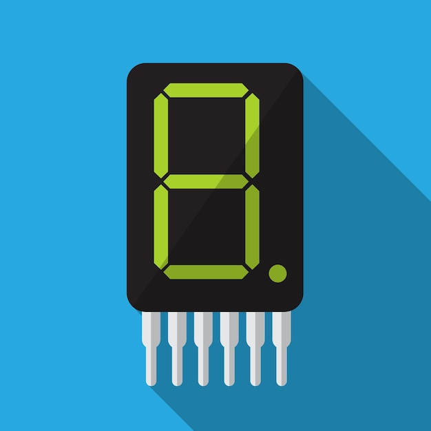 Calculadora, pantalla, chip, plano, icono, ilustración, aislado, vector, señal, símbolo